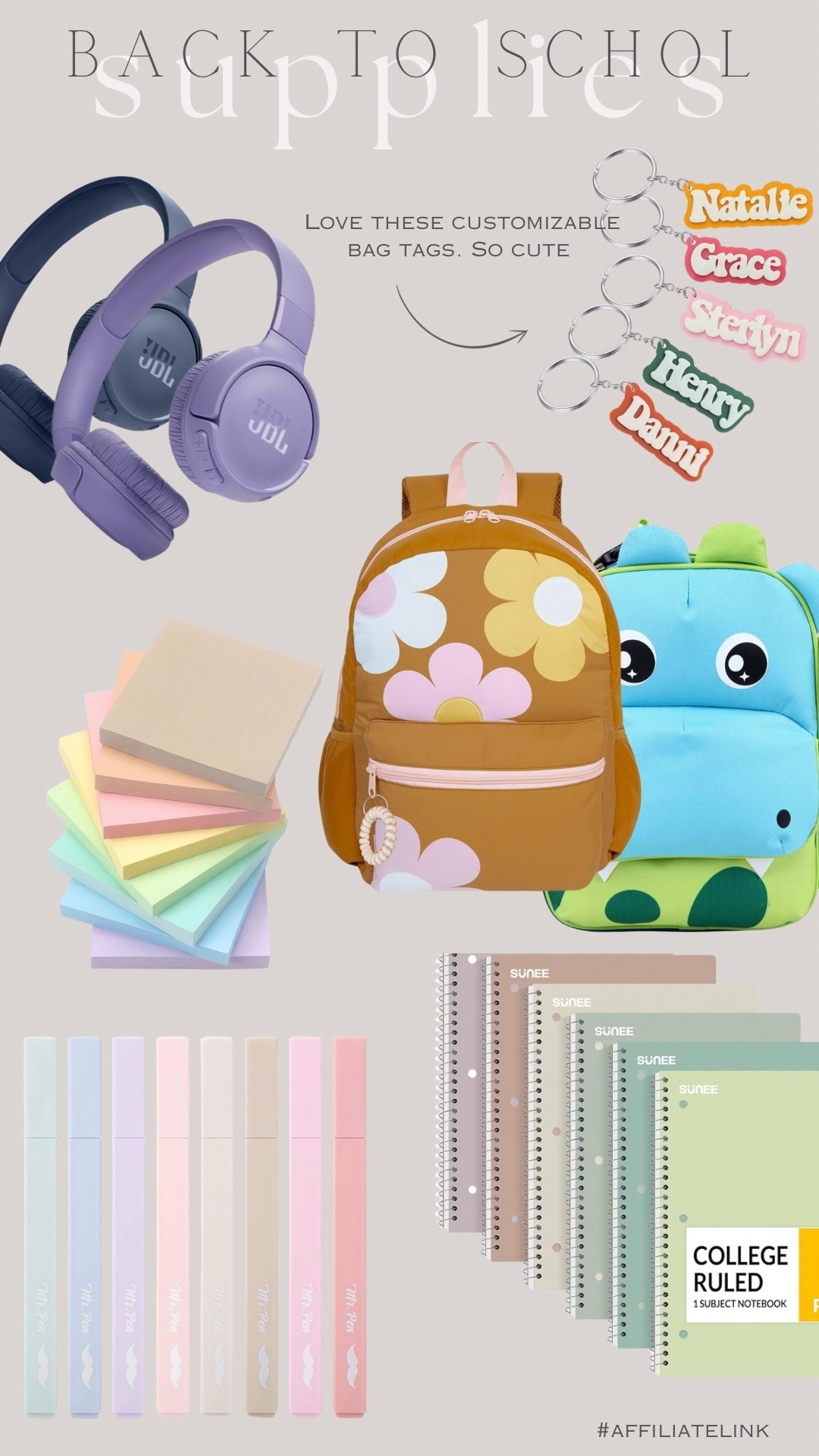 Back to school - Amazon! 


Highlighters, notebooks, headphones, customizable bag keychain, backpack, kids backpacks, post it notes, aesthetic school supplies


#amazon #amazonfinds 