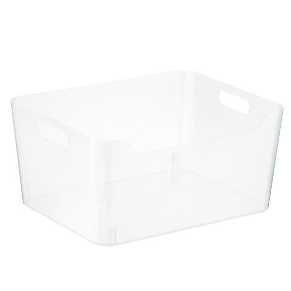 Large Plastic Storage Bin W/ Handles Clear | The Container Store