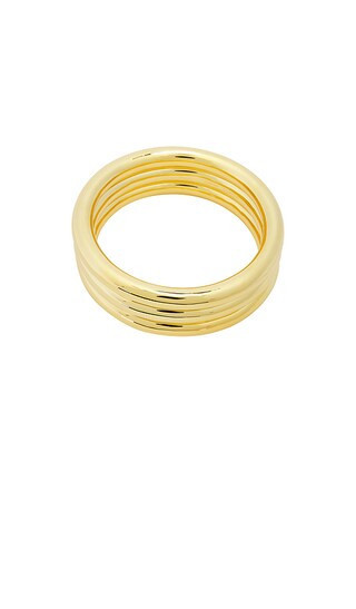 Eddie Borgo Cylinder Bangle Set in Metallic Gold. | Revolve Clothing (Global)