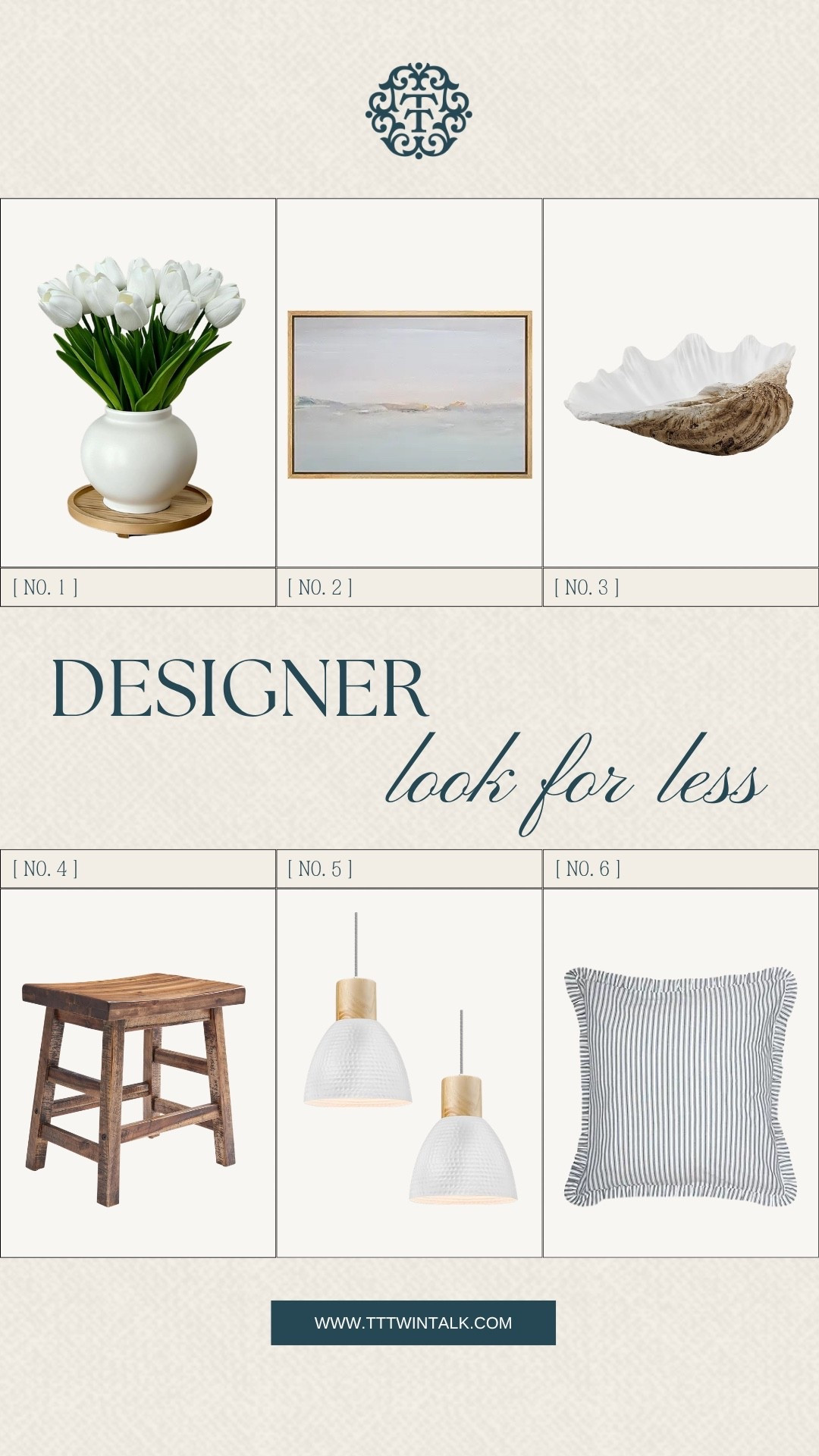 T+T, designer look for less! We love the tulips, landscape art, shell bowl, striped pillow, and woven-inspired lighting. These pieces would be perfect for adding texture and charm to a kitchen, entryway, or living space without spending designer prices.

#LTKOver40 #LTKSeasonal #LTKHome