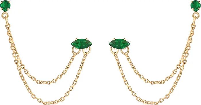 Double Piercing Chain Drop Earrings | Nordstrom