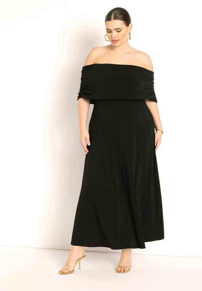 Off The Shoulder Maxi Dress | Eloquii