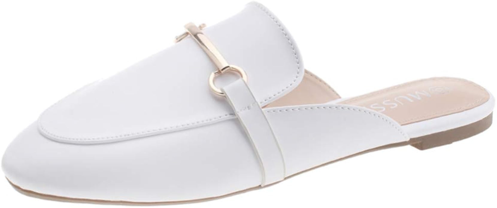 MUSSHOE Women's Buckle Mule Shoes Backless Slip-on Loafer | Amazon (CA)