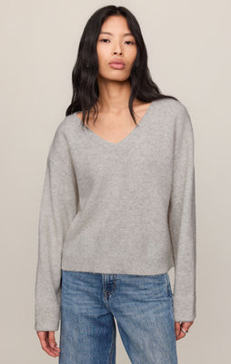 Cerro V-Neck Sweater Feather Grey / X Small | Z Supply