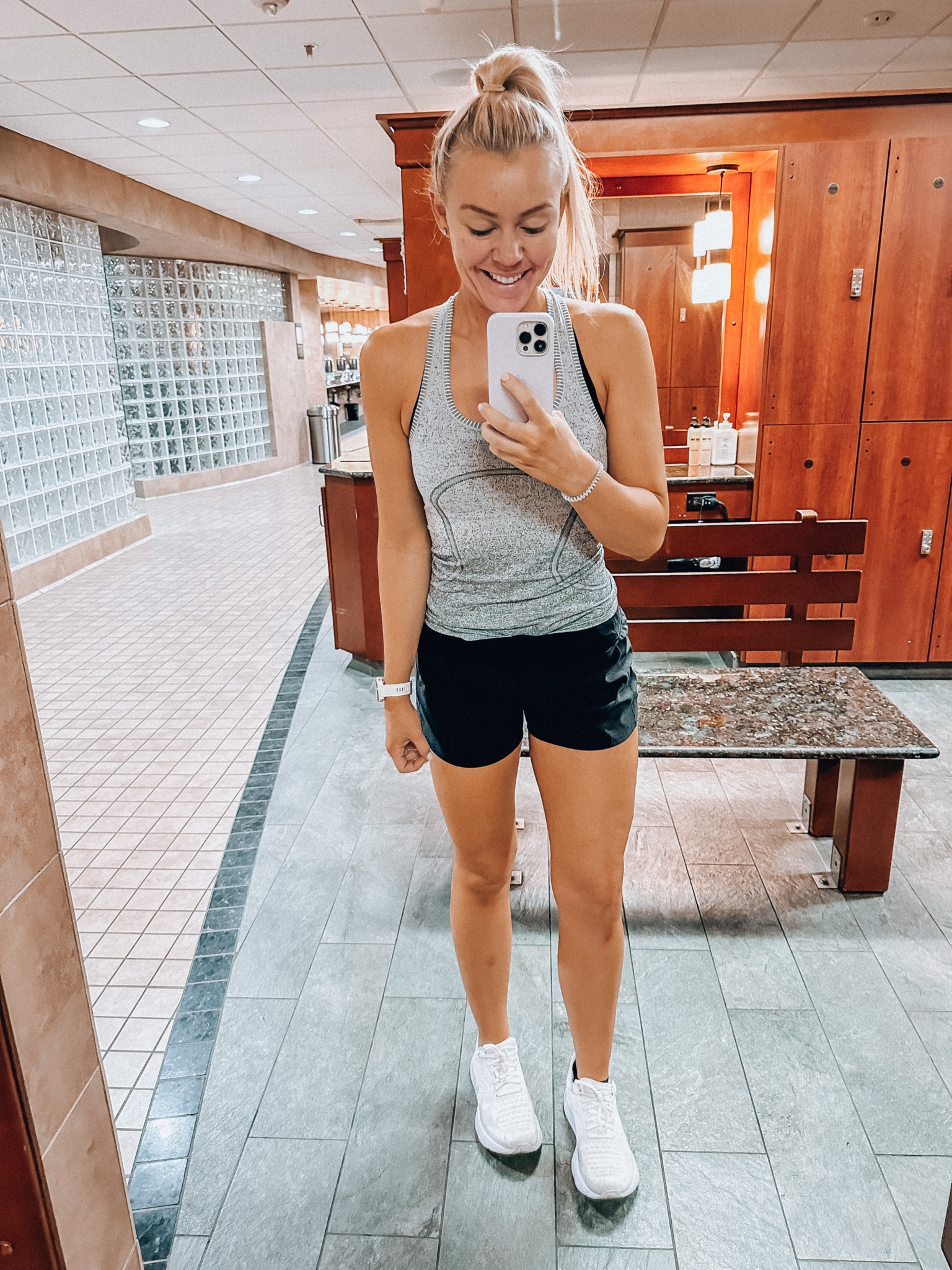 Running outfit from lululemon! Workout clothes gym clothes. 

Lululemon sizes: top 6, bottoms 8 (top color sold out, linked similar)

#LTKfitness