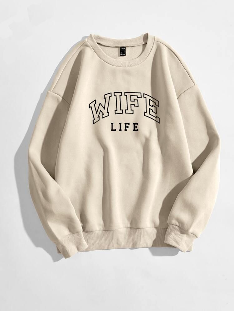 Letter Graphic Thermal Lined Sweatshirt | SHEIN