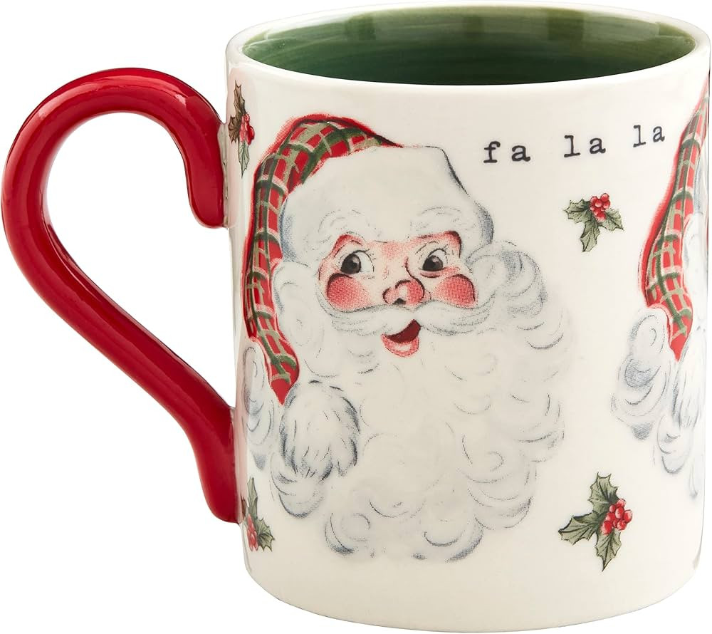 Mud Pie Vintage Christmas Mug, Santa Face, 15 oz | Amazon (US)