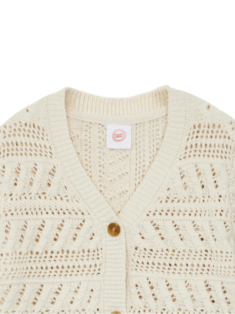 Wonder Nation Toddler Girl Layering Sweater, Sizes 12M-5T | Walmart (US)