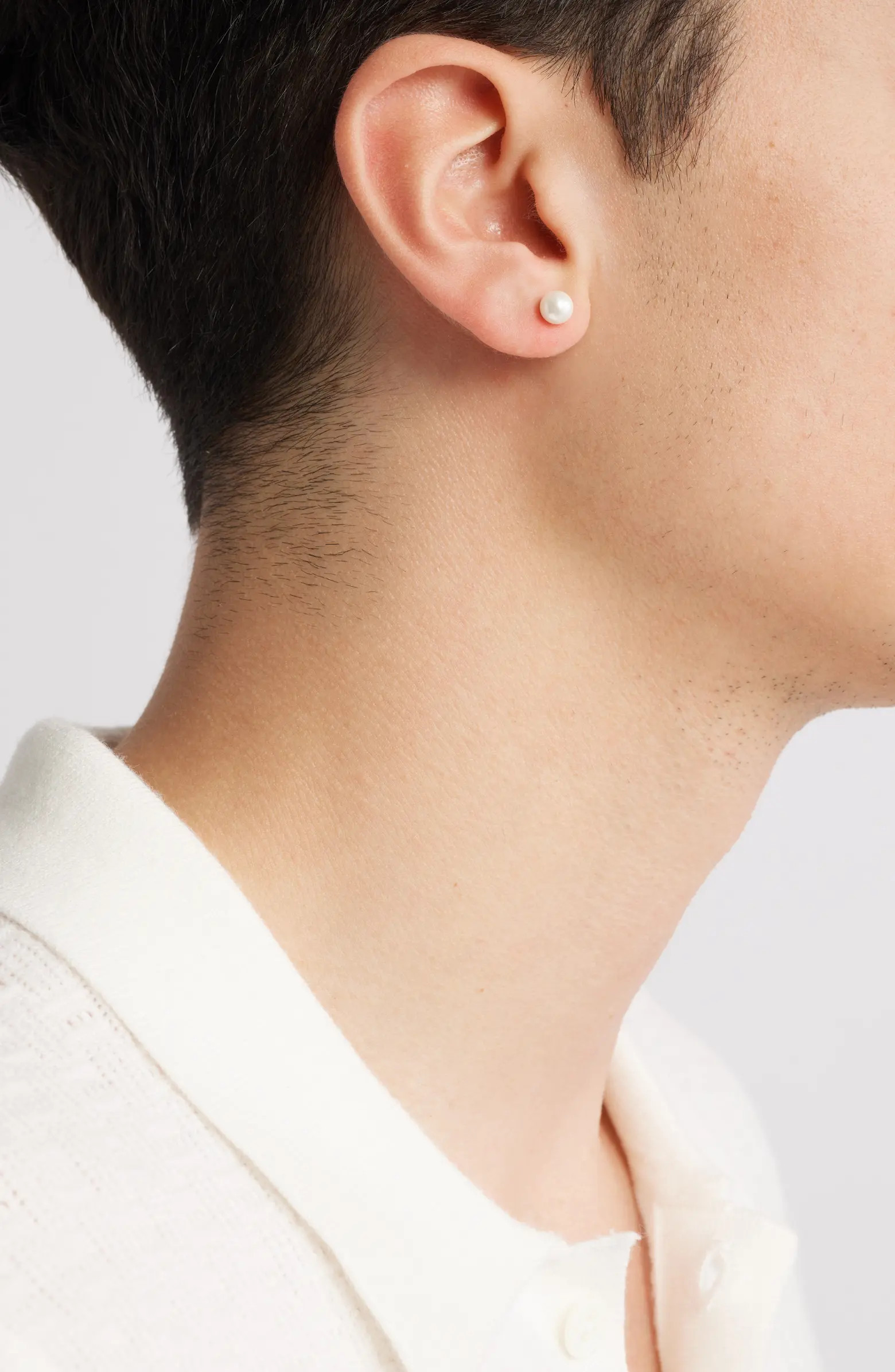 Nordstrom 6mm Faux Pearl & Sterling Silver Stud Earrings | Nordstrom | Nordstrom