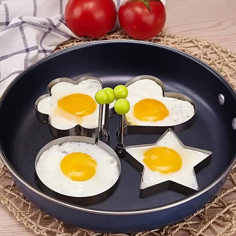 4 Pack Stainless Steel Egg Rings for Cooking | Amazon (US)