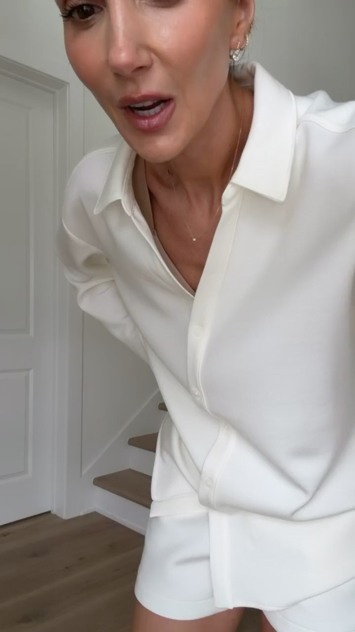 Bestseller! This cream set looks so luxe and expensive on. The relaxed button down paired with the tailored shorts is one of those effortless outfits you can throw on and instantly feel put together in. Perfect for summer dinners, vacation, or elevated everyday wear.

Matching set, cream set, neutral outfit, elevated basics, chic summer outfit, vacation style, effortless fashion, tailored shorts, button down outfit, minimal style, classy casual outfit, resort wear, capsule wardrobe, monochromatic outfit, annabrstyle

#LTKSeasonal #LTKootd #LTKTravel