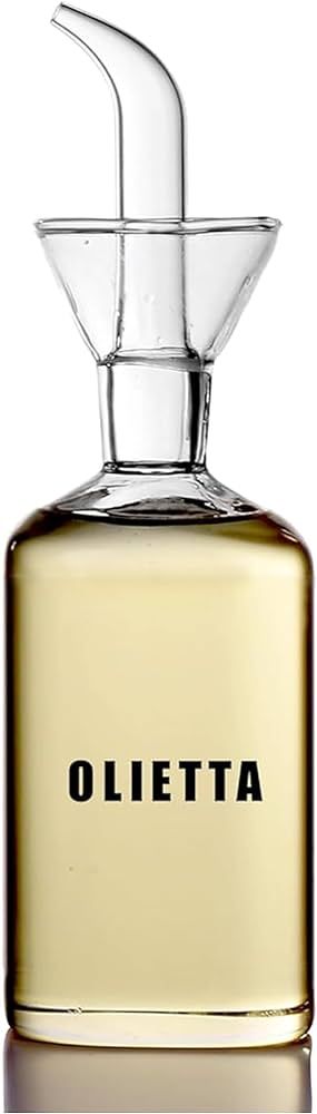 Borosilicate Glass Oil Bottle - 250ml Non Drip Olive Oil Dispenser, Vinegar Drizzler, Leak Proof ... | Amazon (US)