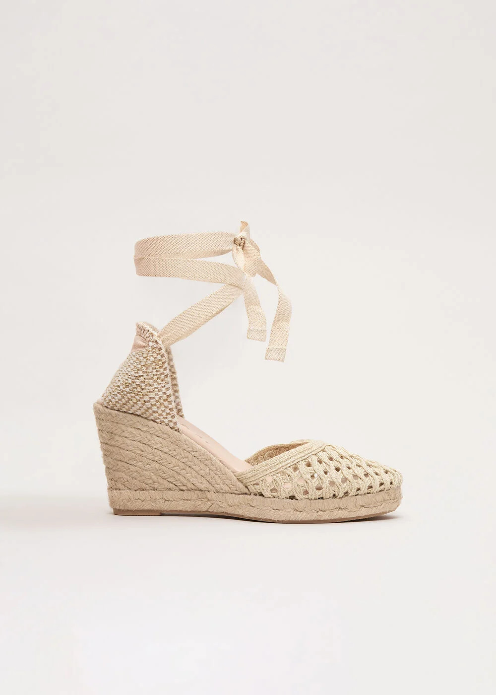 Metallic Openwork Wedge Espadrille | Phase Eight UK | | Phase Eight