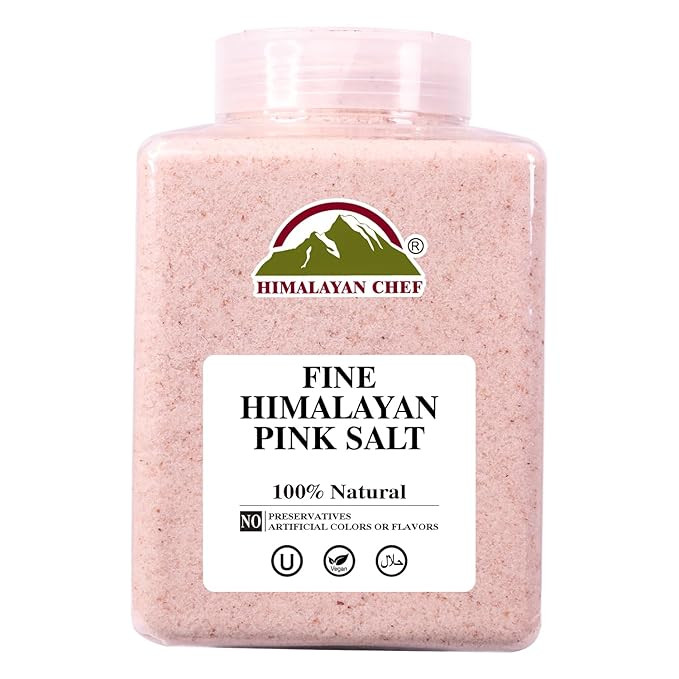Himalayan Chef Himalayan Pink Salt Fine Grain, Plastic Jar-5 lbs | Amazon (US)
