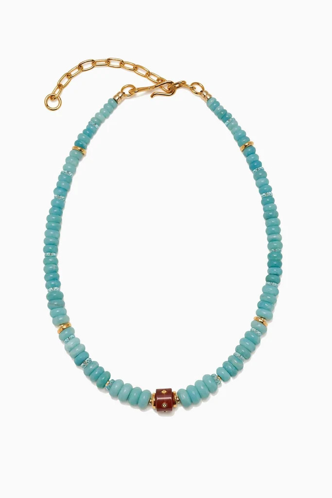 Hidden Stone Necklace in Blue | Hampden Clothing