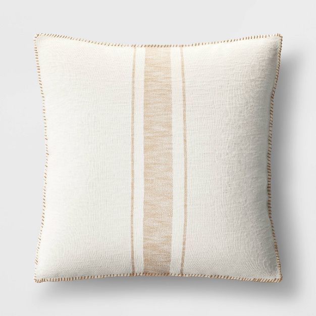 Oversized Placed Striped Square Throw Pillow - Threshold™ | Target