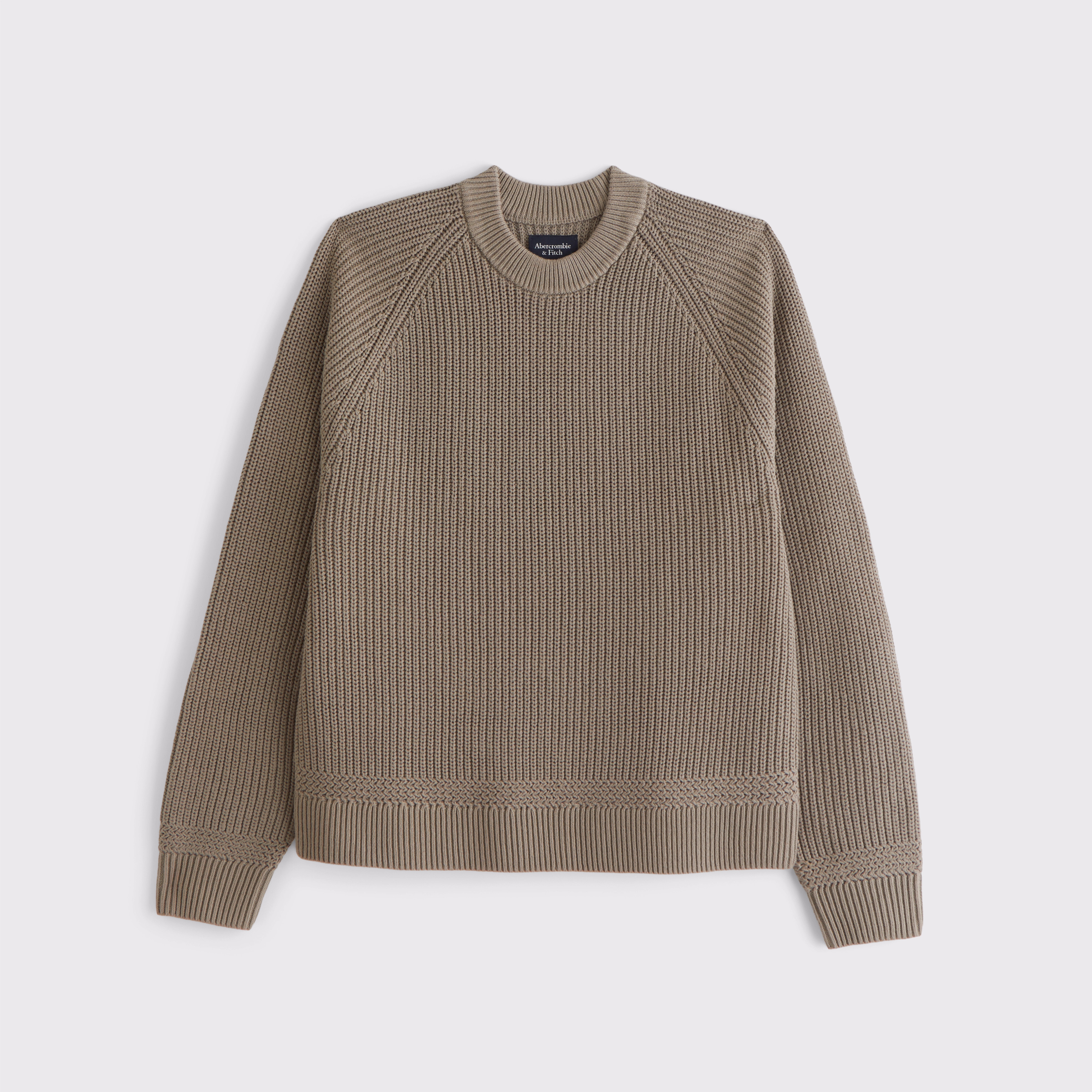 Oversized Waffle Crew Sweater | Abercrombie & Fitch (US)