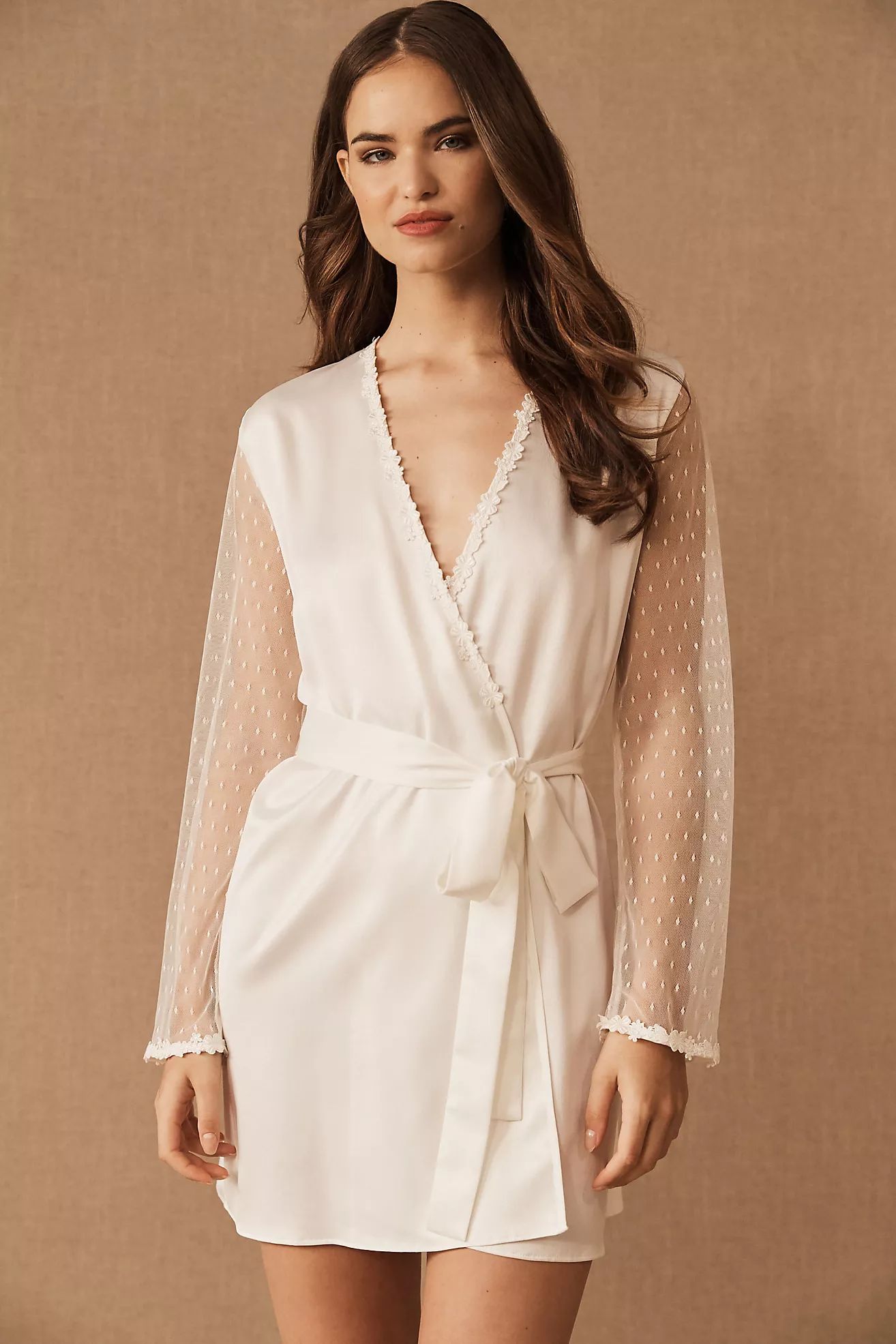 Flora Nikrooz Showstopper Long-Sleeve Lace-Back Coverup | Anthropologie (US)