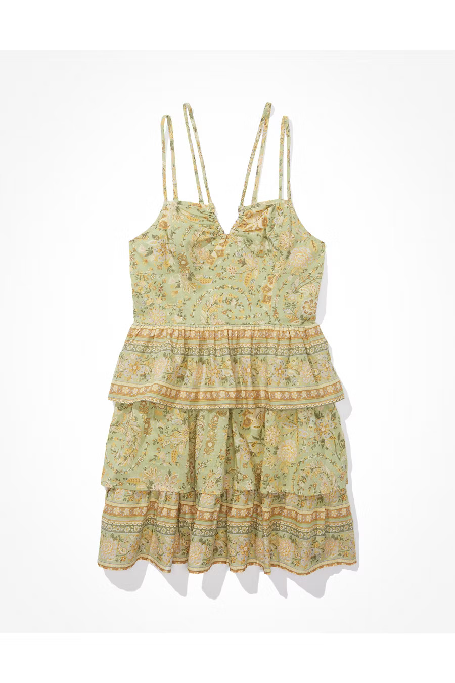 AE Tiered Halter Strap Mini Dress | American Eagle Outfitters (US & CA)