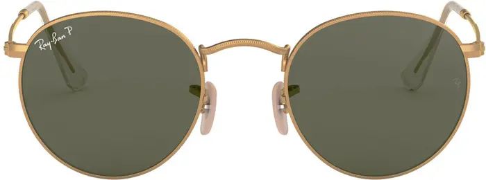 Ray-Ban 50mm Polarized Round Sunglasses | Nordstrom | Nordstrom