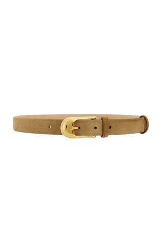 KHAITE Dome Gold Belt in Taupe | FWRD 