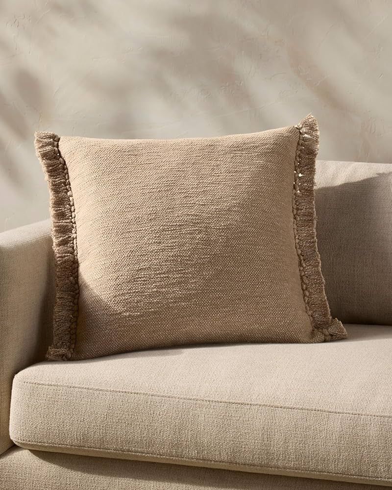Loloi Magnolia Home by Joanna Gaines Jett Collection PMH0063 Beige 22'' x 22'' Cover Only Pillow | Amazon (US)