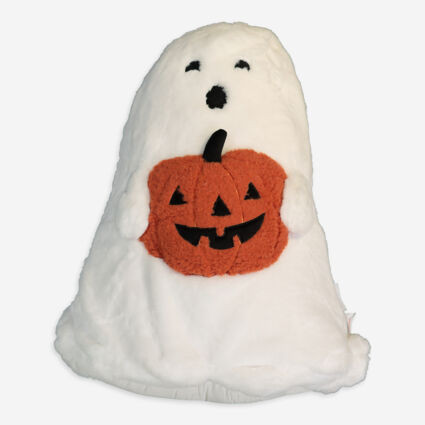 White Ghost Halloween Cushion 55x40cm | TK Maxx