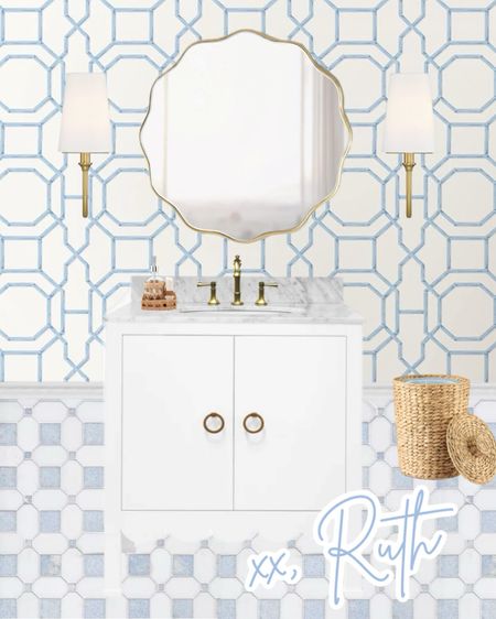 Grand Millennial Style Bathroom Decor 

Scalloped vanity | scalloped mirror | bamboo wallpaper | interior design | preppy decor | 

#LTKStyleTip #LTKHome #LTKU