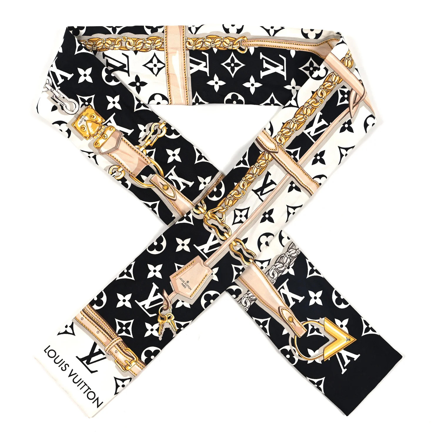 Louis Vuitton Silk Monogram Confidential Bandeau Black Black 1950695 | FASHIONPHILE (US)