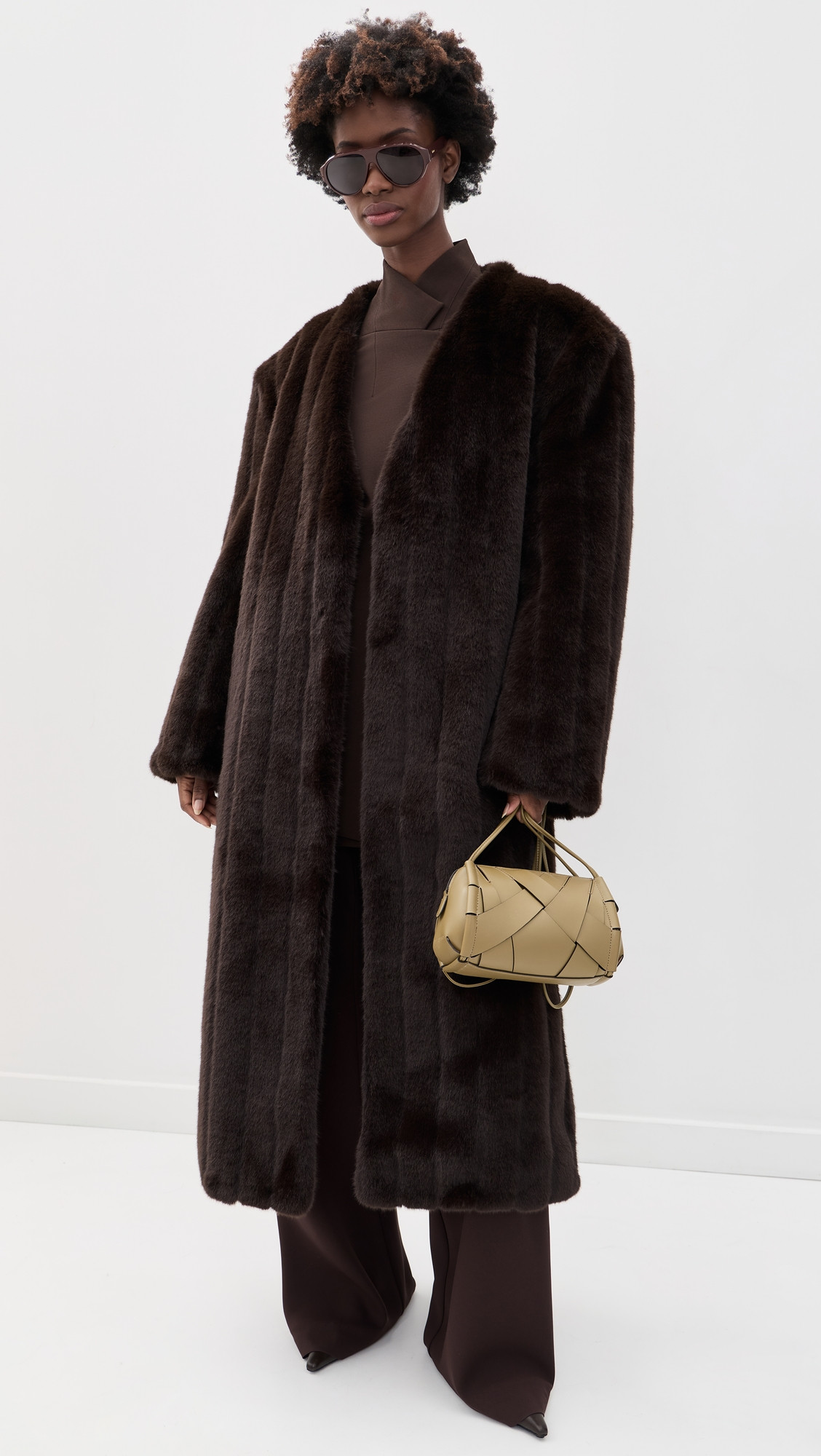 Source Unknown Dhanila Faux Fur Coat Brown XS/S | Shopbop