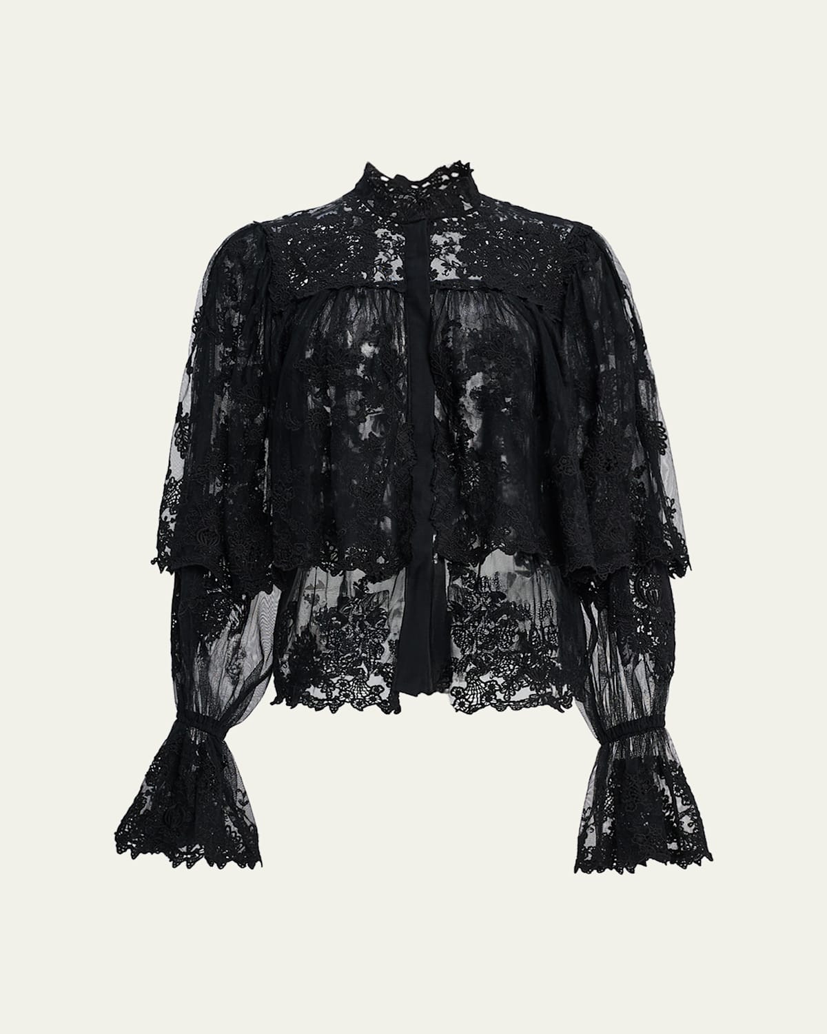 Kaylor Layered Embroidered Mesh Blouse | Bergdorf Goodman