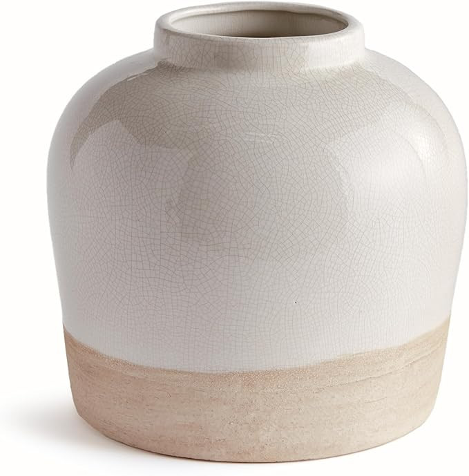 Napa Home & Garden Leona Wide Vase Color: Cream/Natural | Amazon (US)