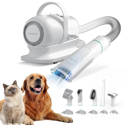 neabot Neakasa P1 Pro Pet Grooming Kit & Vacuum Suction 99% Pet Hair, Professional Clippers with 5 Proven Grooming Tools for Dogs Cats and Other Animals | Amazon (US)