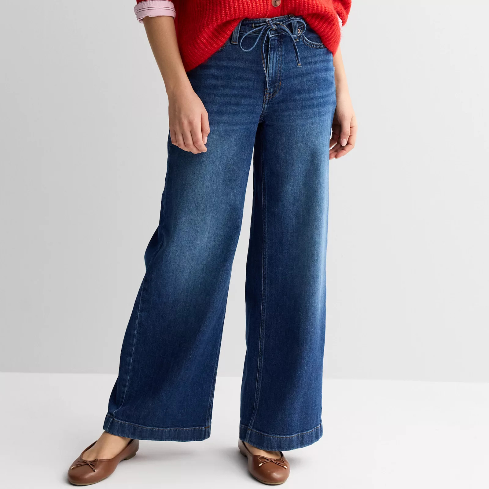 Women's Sonoma Goods For Life® Relaxed Mid Rise Wide Leg Jeans | Kohl's