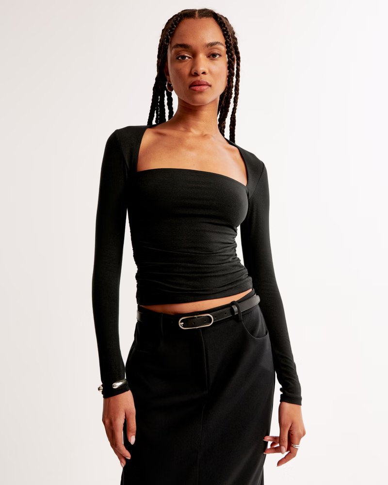 The A&F Ava Long-Sleeve Top | Abercrombie & Fitch (US)