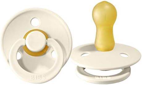 BIBS Baby Pacifier | BPA-Free Natural Rubber | Made in Denmark | Ivory 2-Pack (0-6 Months) | Amazon (US)