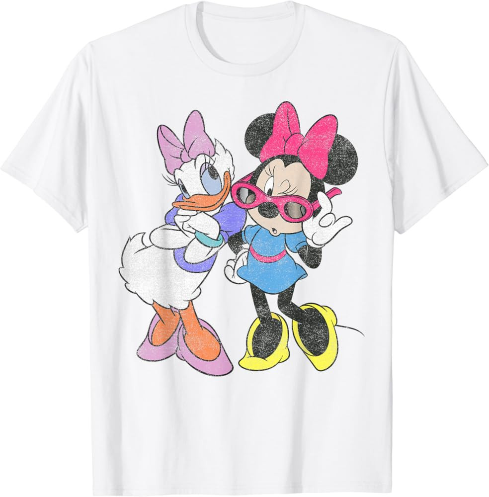 Disney Mickey And Friends Daisy & Minnie Fashion Short Sleeve T-Shirt | Amazon (US)