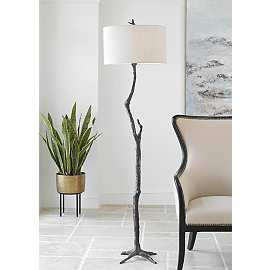Regency Hill Forrest Sequoia Tree 61" Wicker Shade Rustic Floor Lamp | Lamps Plus