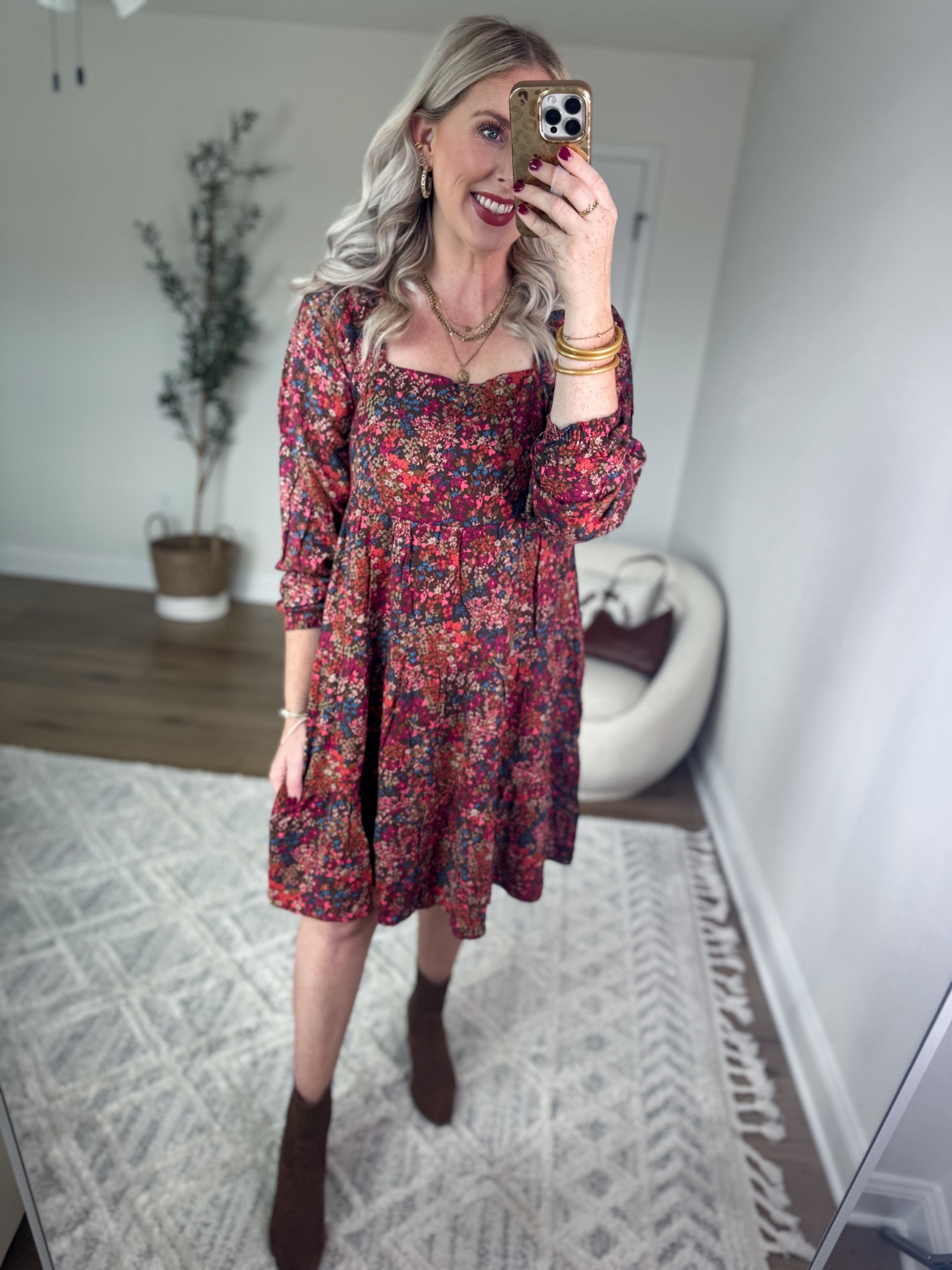 Weekend Walmart Wins try on 
Square neck fall floral dress- medium 

#walmartpartner #walmartfashion @walmartfashion

#LTKFindsUnder50 #LTKSeasonal #LTKStyleTip