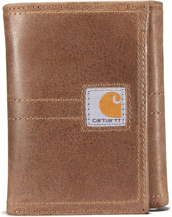 Carhartt Men's Trifold, Durable Wallets, Available in Leather and Canvas Styles | Amazon (US)