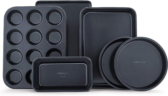 Calphalon Nonstick Bakeware Set, 6-Piece Set Includes Baking Sheet, Cake, Muffin, and Loaf Pans, ... | Amazon (US)
