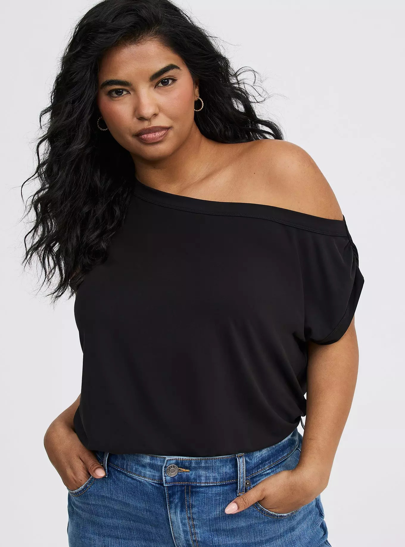 Sandwashed Off-Shoulder Tee | Torrid (US & Canada)