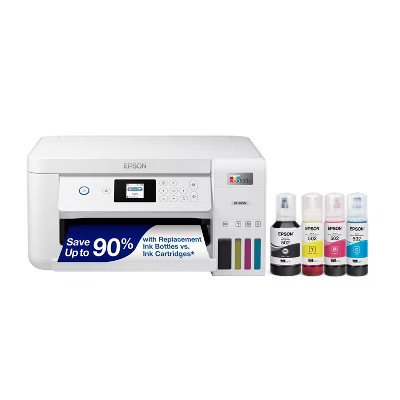 Epson EcoTank ET-2850 Wireless Color All-in-One Cartridge-Free Supertank Printer, Copier, Scanner - White: Smartphone Controlled, USB, Wi-Fi | Target