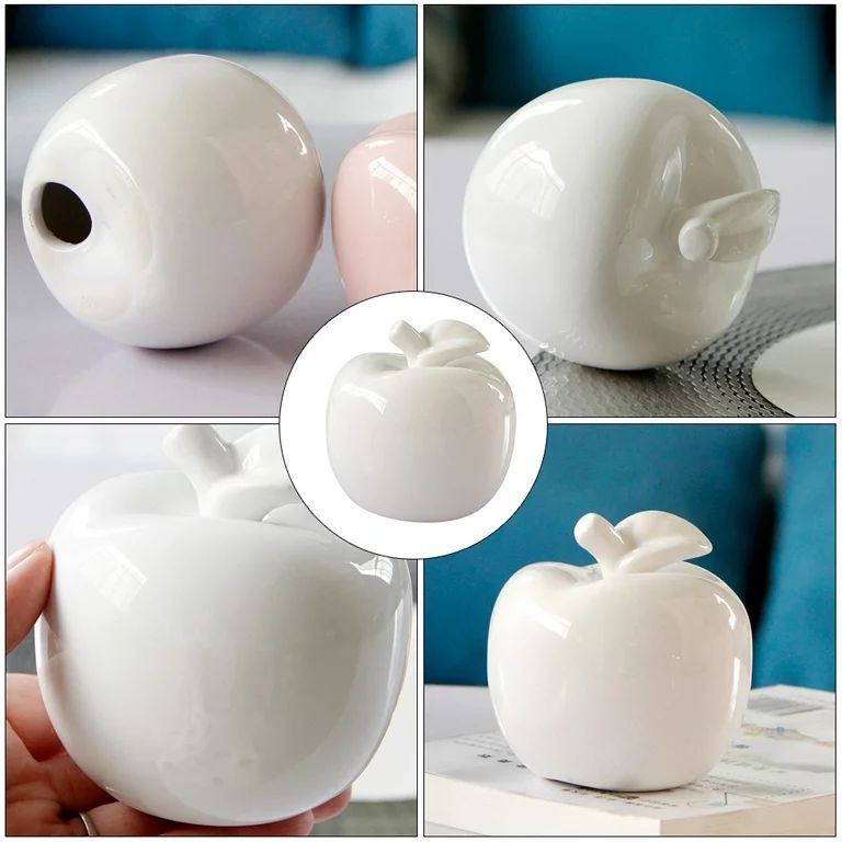 Apple Ceramic Ornament Christmas Sto Modeling Adorn Decorate White Ceramics | Walmart (US)