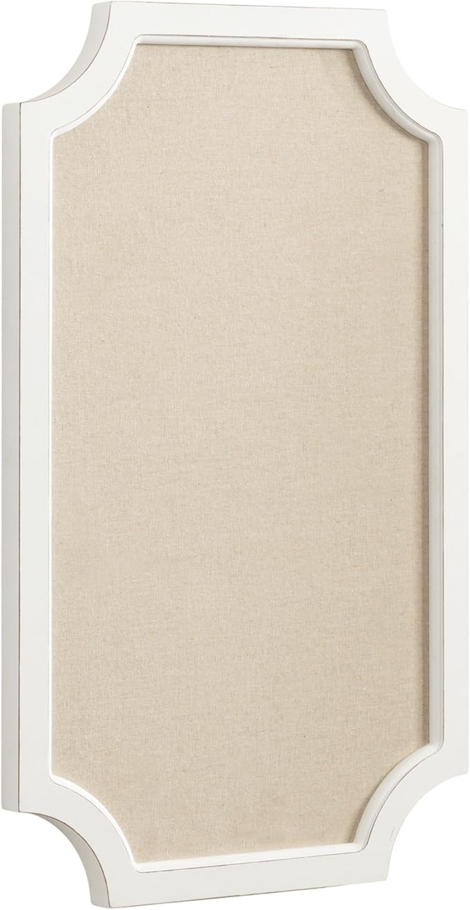 Hogan Framed Scalloped Decorative Wall Pinboard, White, 18 x 30, Rustic Modern Farmhouse Bulletin... | Amazon (US)