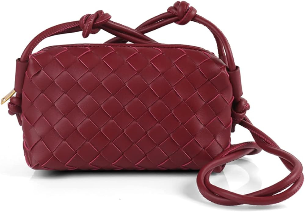UPSONG Woven Crossbody Bags for Women，Fashion Leather Lightweight Handbags Shoulder Bag Phone P... | Amazon (US)
