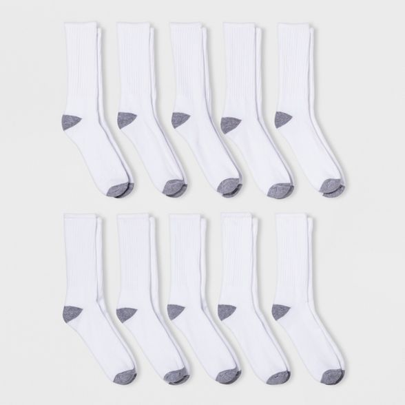 Men's Odor Resistant Crew Socks 10pk - Goodfellow & Co™ 6-12 | Target