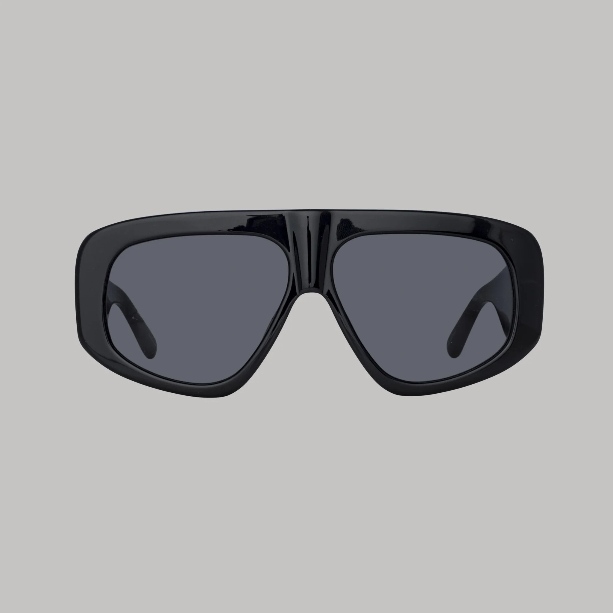 Milano Oversized Sunglasses in Black | Linda Farrow