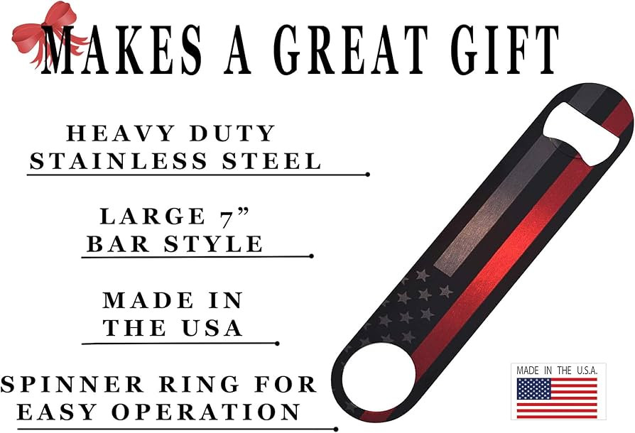 Rogue River Tactical Thin Red Line Flag Subdued Speed Bottle Opener Heavy Duty Gift For Fire Figh... | Amazon (US)