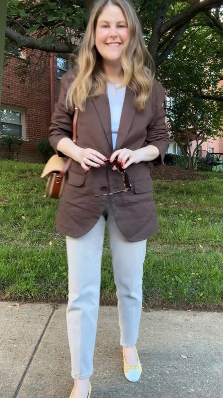 An easy to pull together outfit for a dinner out with my family! I love this oversized linen blazer. It’s so perfect for spring, summer, and even fall. I’m wearing the short length in my jeans! Size medium in the tank top - size up one size! My bag is gifted and I linked an alternative that’s under $100

#LTKFindsUnder100 #LTKSeasonal #LTKStyleTip